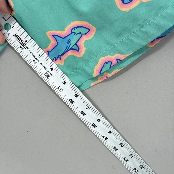 Chubbies Swim Trunks Mens Large Green Shark Shorts 5.5" Lined Stretch Pockets - Picture 7 of 10
